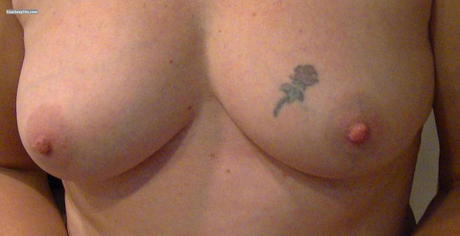 Tit Flash: Wife's Medium Tits - Lynne from United States